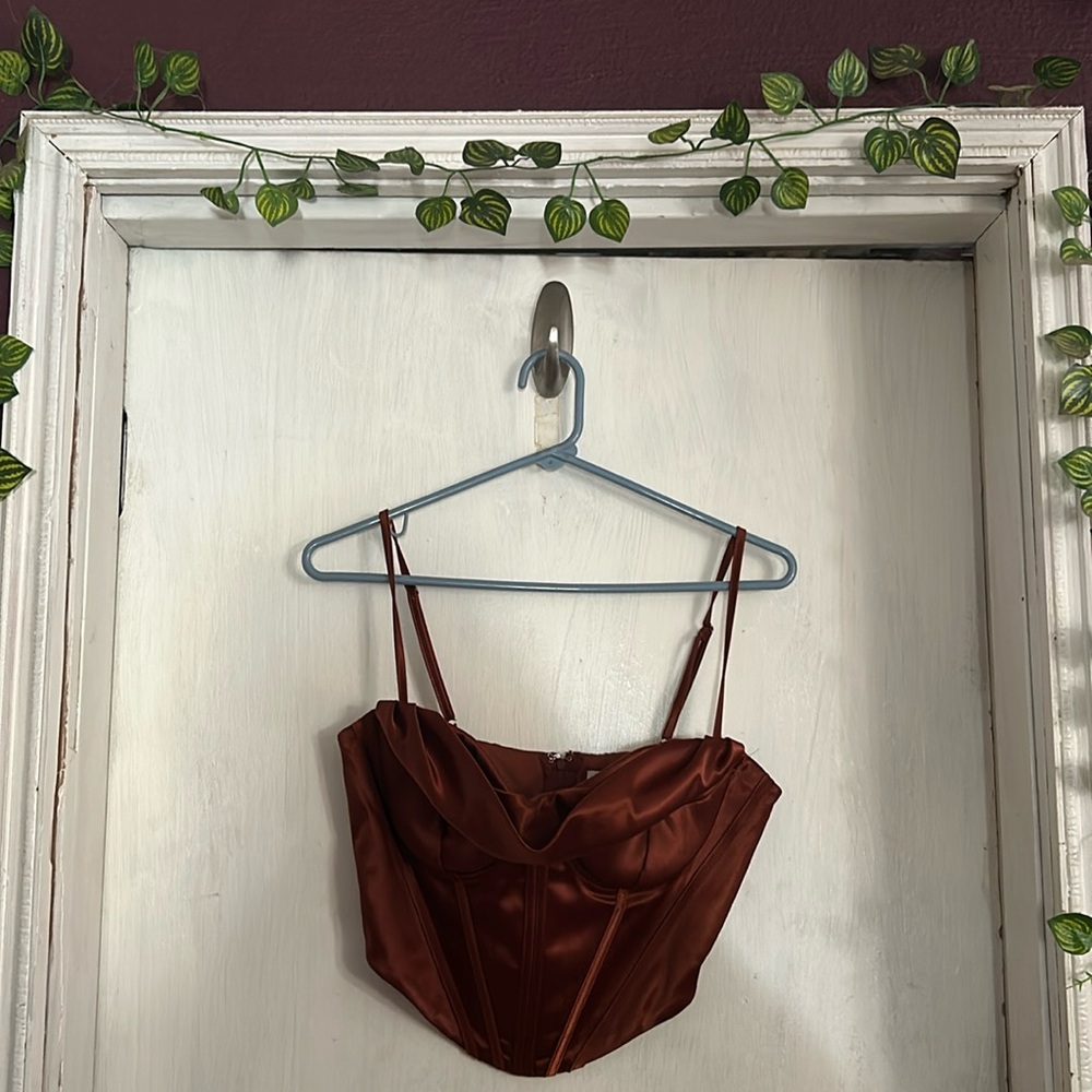 Burnt orange corest top